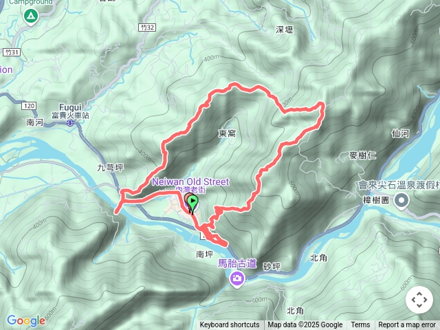 內灣山-麥樹仁山南峰-麥樹仁山-白石湖山O型路線