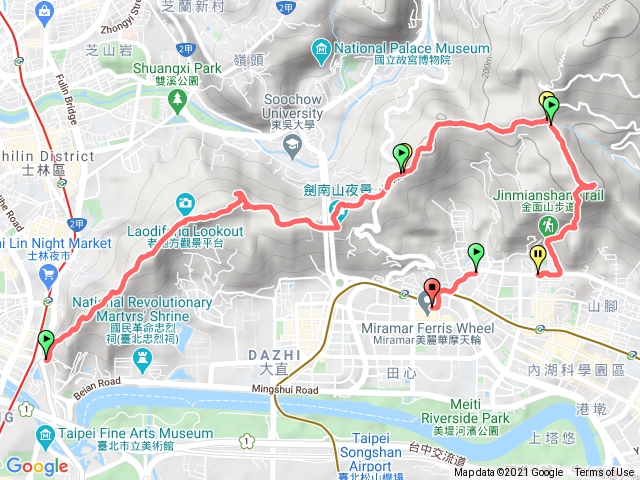 劍潭山-老地方-剪刀石山-美麗華