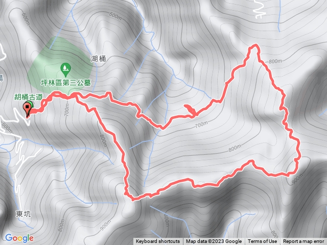 乾元宮縱走東坑山、建牌崙、梳妝頂山、梳妝樓山下湖桶古道O型