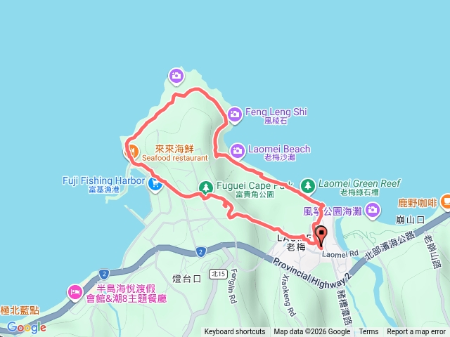 老梅小鎮-綠石槽-富貴角燈塔O形預覽圖