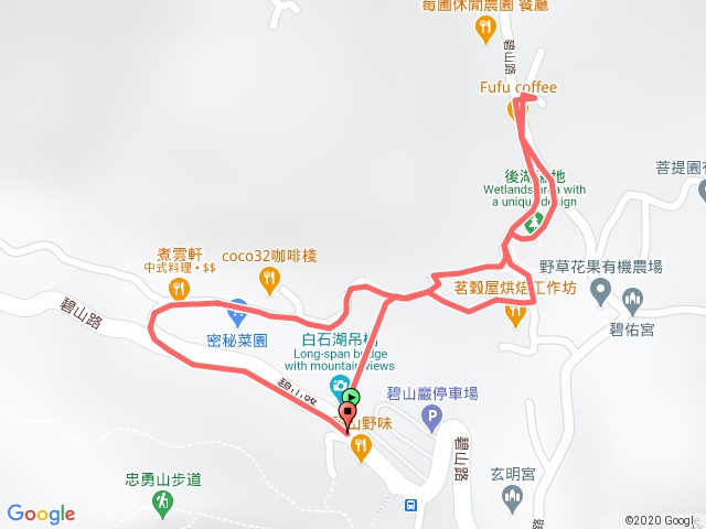 白石湖吊橋、春秋步道