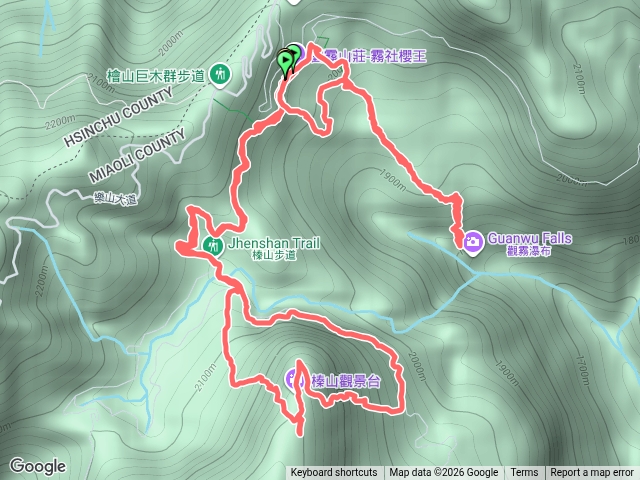 觀霧榛山步道賞鳥瀑布步道預覽圖