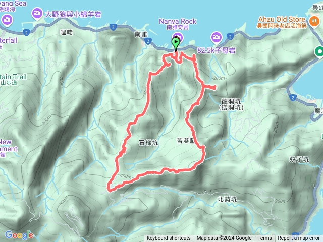 2020-04-26 南雅奇岩~南雅山~苦苓嶺~苦命嶺~石梯坑山～柱狀岩O繞