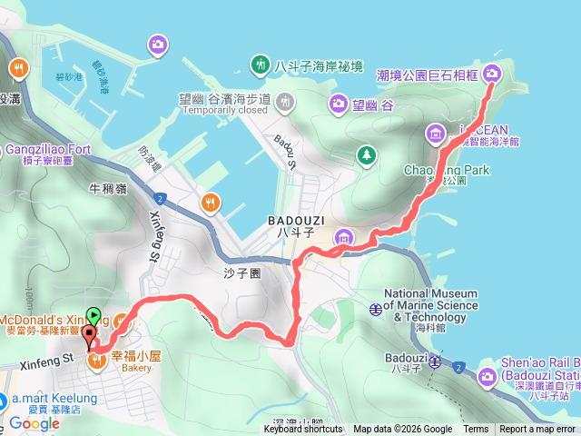 住家到潮境公園來回預覽圖