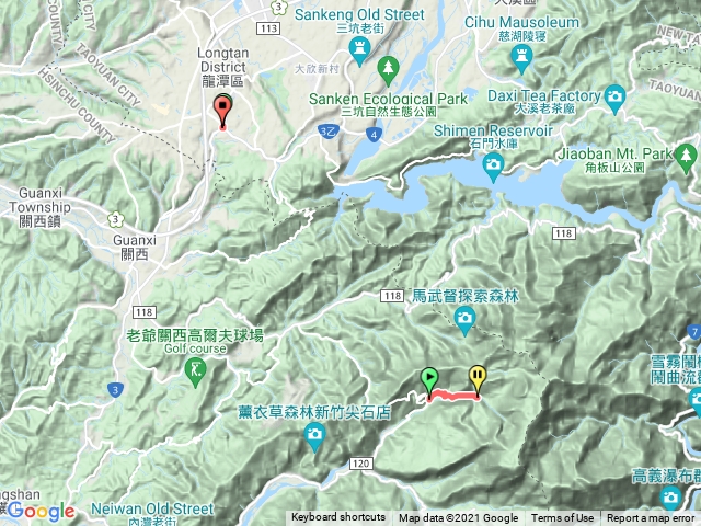 尖石鄉鴛鴦谷瀑布（單程）