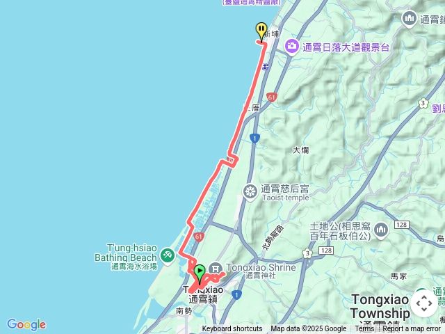 通霄爬虎頭山+步行海堤散步至新埔漁港及火車站預覽圖
