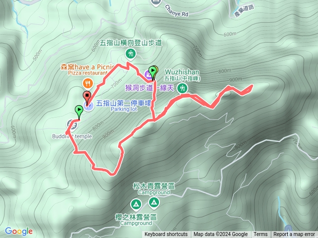 五指山登山步道下切接一線天回宮廟預覽圖