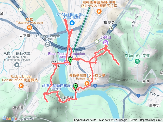 小獅山碧潭宴和美山健行路線預覽圖