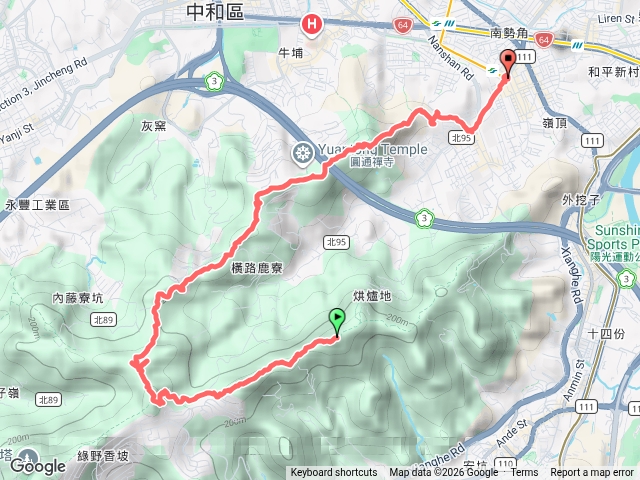 南勢角山微笑曲線預覽圖