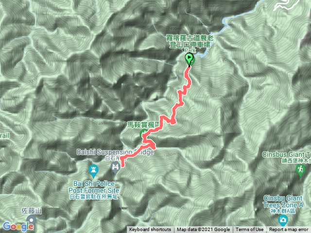 霞喀羅古道養老登山口- 白石吊橋口20211211