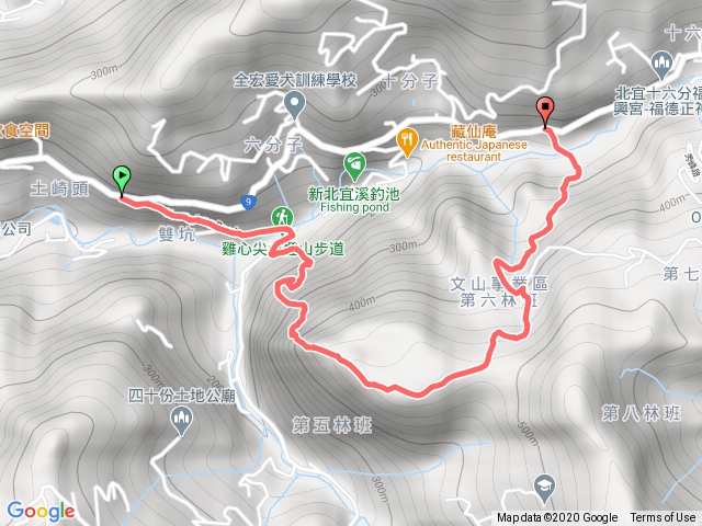 雞心尖。十份子古道