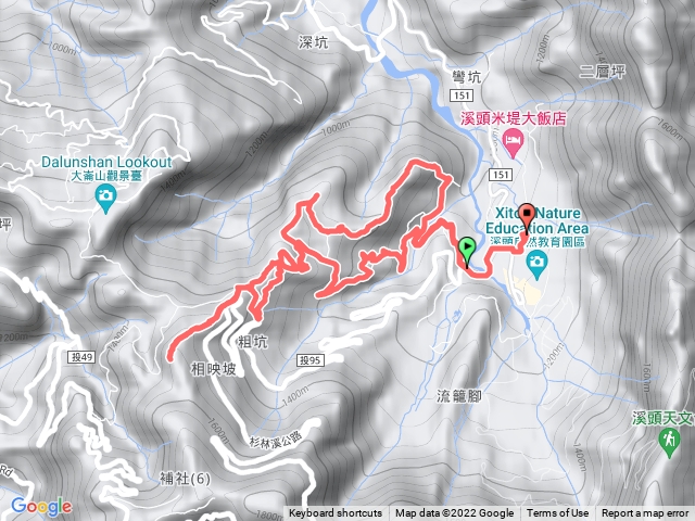 溪頭山-竹崙山-羊頭崙山-樟子林林道-溪頭