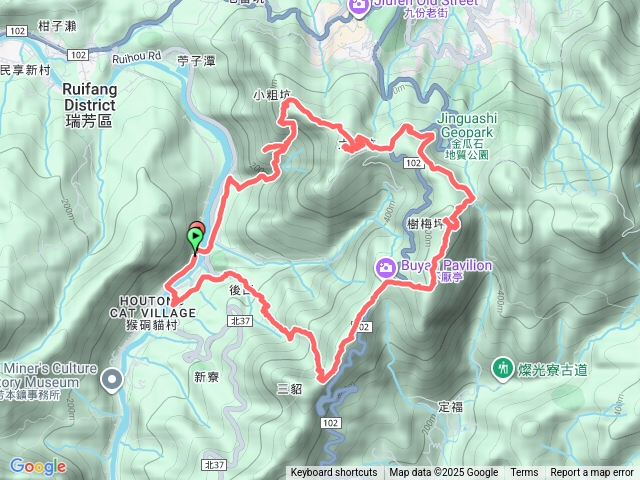 秋季芒海之猴硐後凹接金子碑古道經不厭亭上牡丹山金瓜石山下入小粗坑O型預覽圖