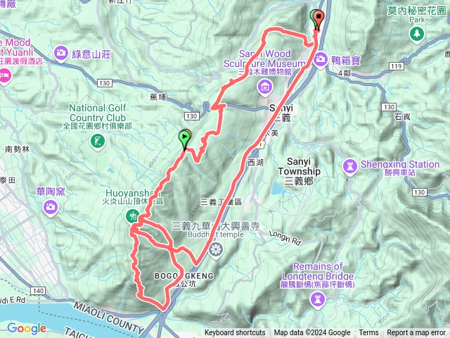 20241214三義車站-慈濟山茶園-火炎山-下伯公坑登山口-南鞍古道上-二訪火炎山-北鞍古道下-三義車站預覽圖