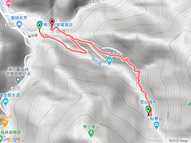 中坑步道-雲森瀑布