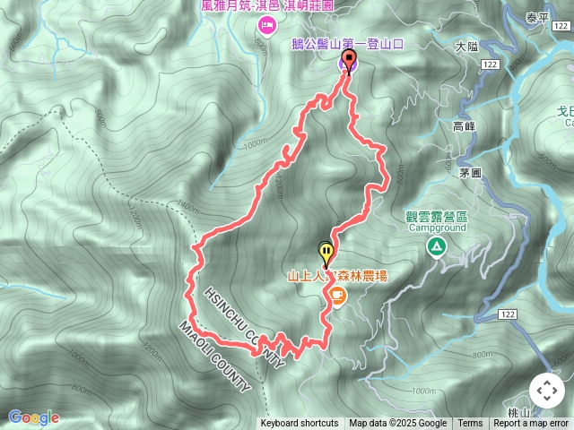 鵝公髻山大O(第一登山口，山上人家，雲霧步道)