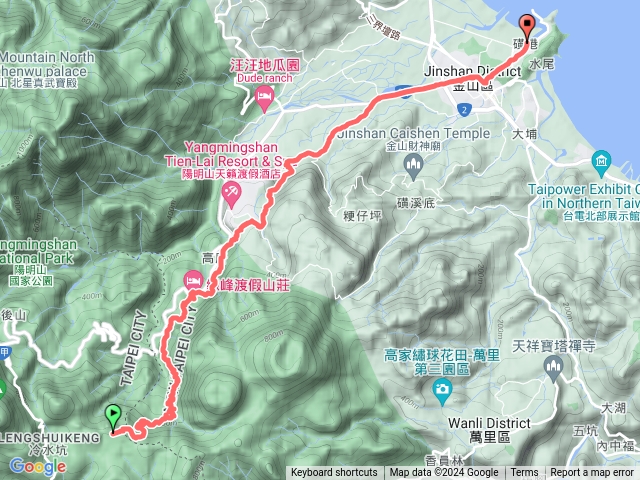 擎天崗 到 金山魚路古道終點