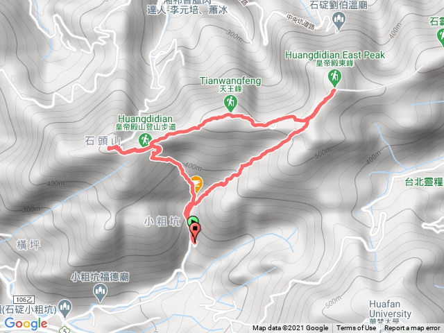 小粗坑出發西峰東峰環狀路線
