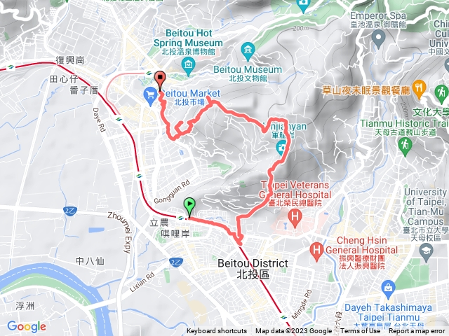 陽明大學-軍艦岩-照明寺-台灣幸福岩-丹鳳山-中和禪寺-北投國中