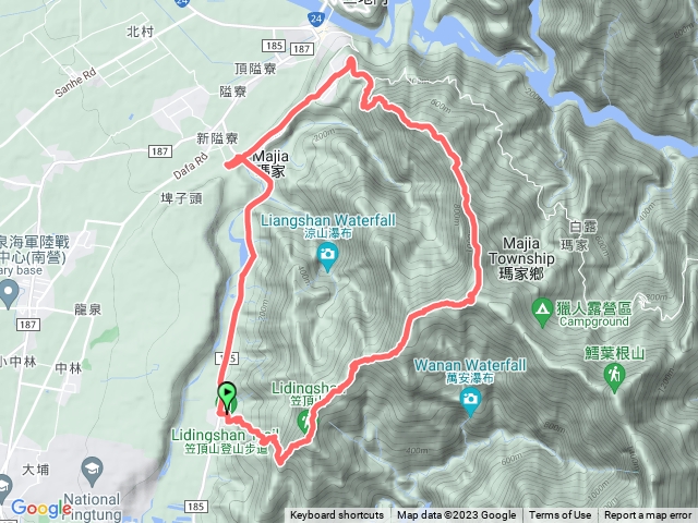 笠頂山、真笠山、真笠東北峰、白賓山（瑪家越野賽）