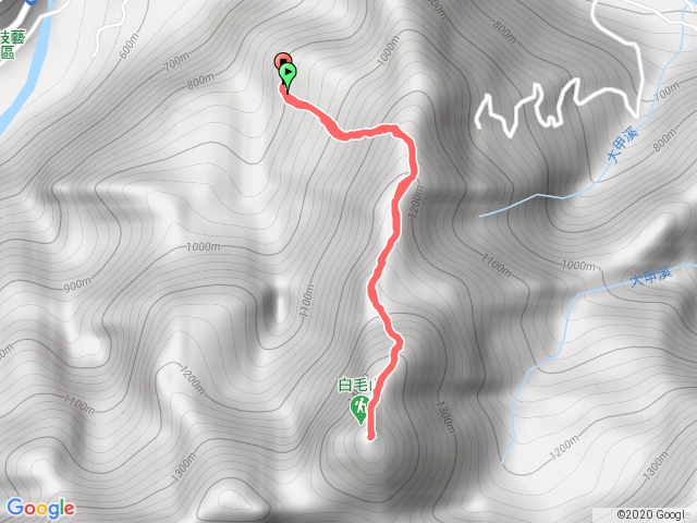 白毛山登山口單線進出