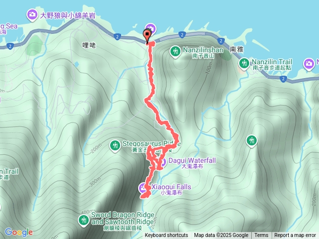 20251013北濱80.1k瑞能橋>攔沙壩>保羅池>小錐麓古道>小鬼瀑布>大鬼瀑布預覽圖