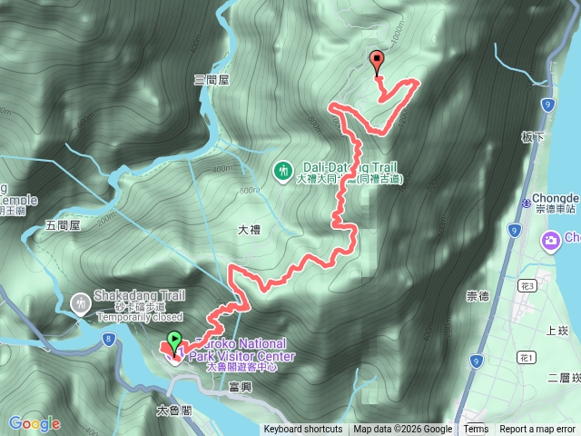 115/3/14花蓮立霧山二日D1（太魯閣停車場-德卡倫步道-大禮步道-砂卡礑林道-立霧山三角點-觀景台-達道的家）預覽圖