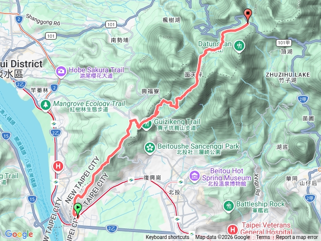 臺北大縱走第一段：關渡到二子坪預覽圖