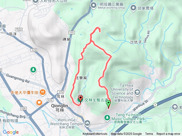 文林步道，中間有繞去其他地方