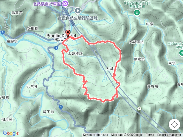坪林鬼子瀨尖(大尾山)-源茂山西峰-和尚髻山(九芎林山)O型
