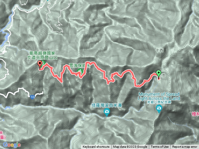 20230409_天池山莊到屯原登山口