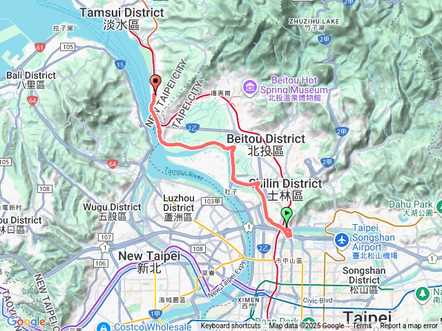 劍潭捷運站-竹圍捷運站