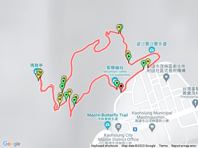 茂林賞蝶步道→姿沙里沙里步道