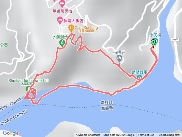 小天梯峭壁雄風.持明寺茄冬步道O繞