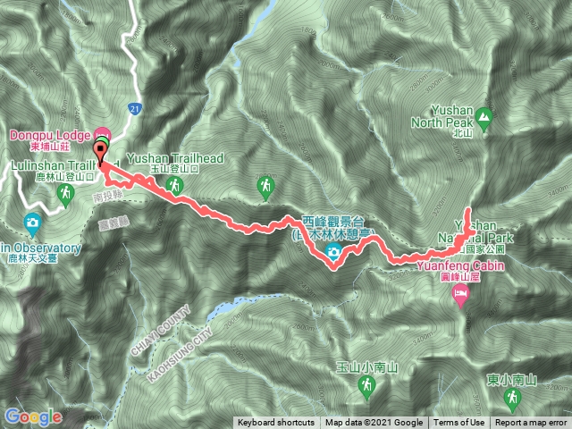 玉山主北單攻（至北峰前一公里扭傷折返）