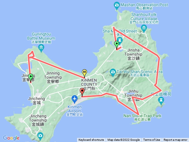 金門徒步2022／11／7～2022／11／12大小金門