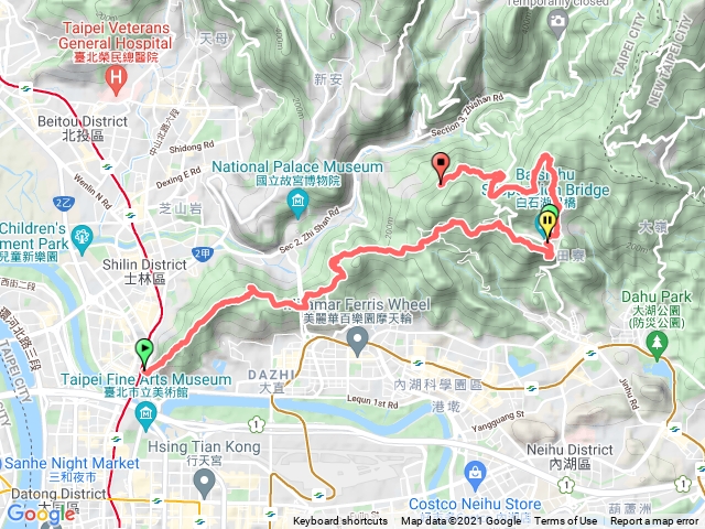 劍潭山~碧山巖~大崙頭山 2021/12/26