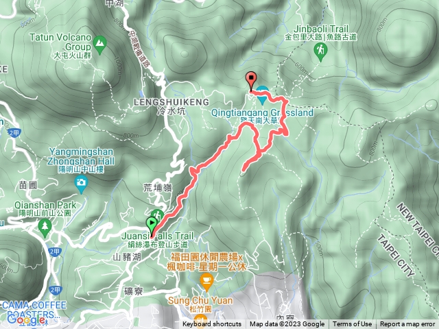 絹絲瀑布上竹嵩山