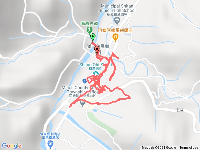 獅潭老街、神秘小徑彩繪、鐘樓古道