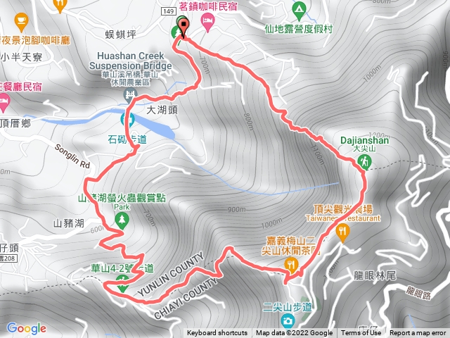 10-5步道上大尖山華山土石流園區回