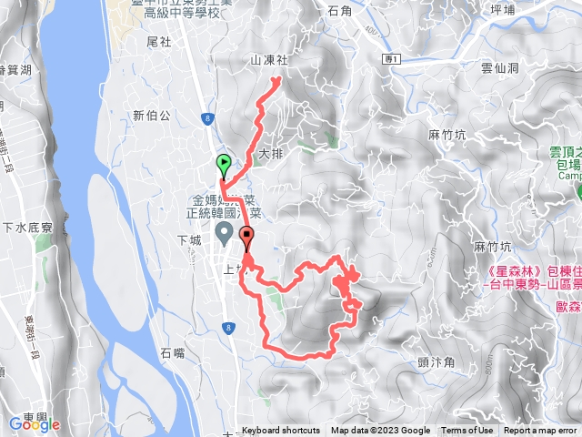 🔺台中/東勢/新伯公山（3-74）➡️頭庄山（4）南北稜O型線