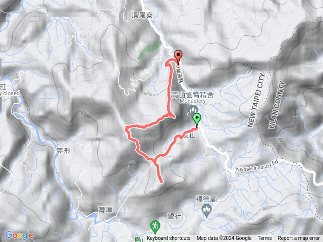 双溪~雲霄精舍~烏山古道西段~網形山~豎旗山南峰~烏山尖～雲霄精舍