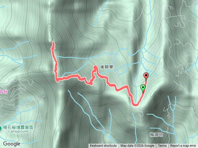 大橫屏山原路來回預覽圖
