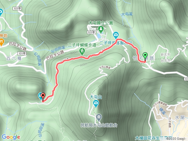 2020/09/20原跟小觀音山因山路爬滑改走二子坪及擎天崗