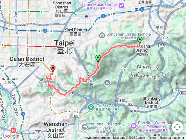 【任務一】2025臺北大縱走第六段：中華科技大學至捷運麟光站