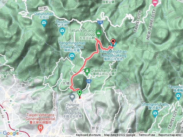 橫嶺古道-七星山主東峰苗圃線-冷水坑