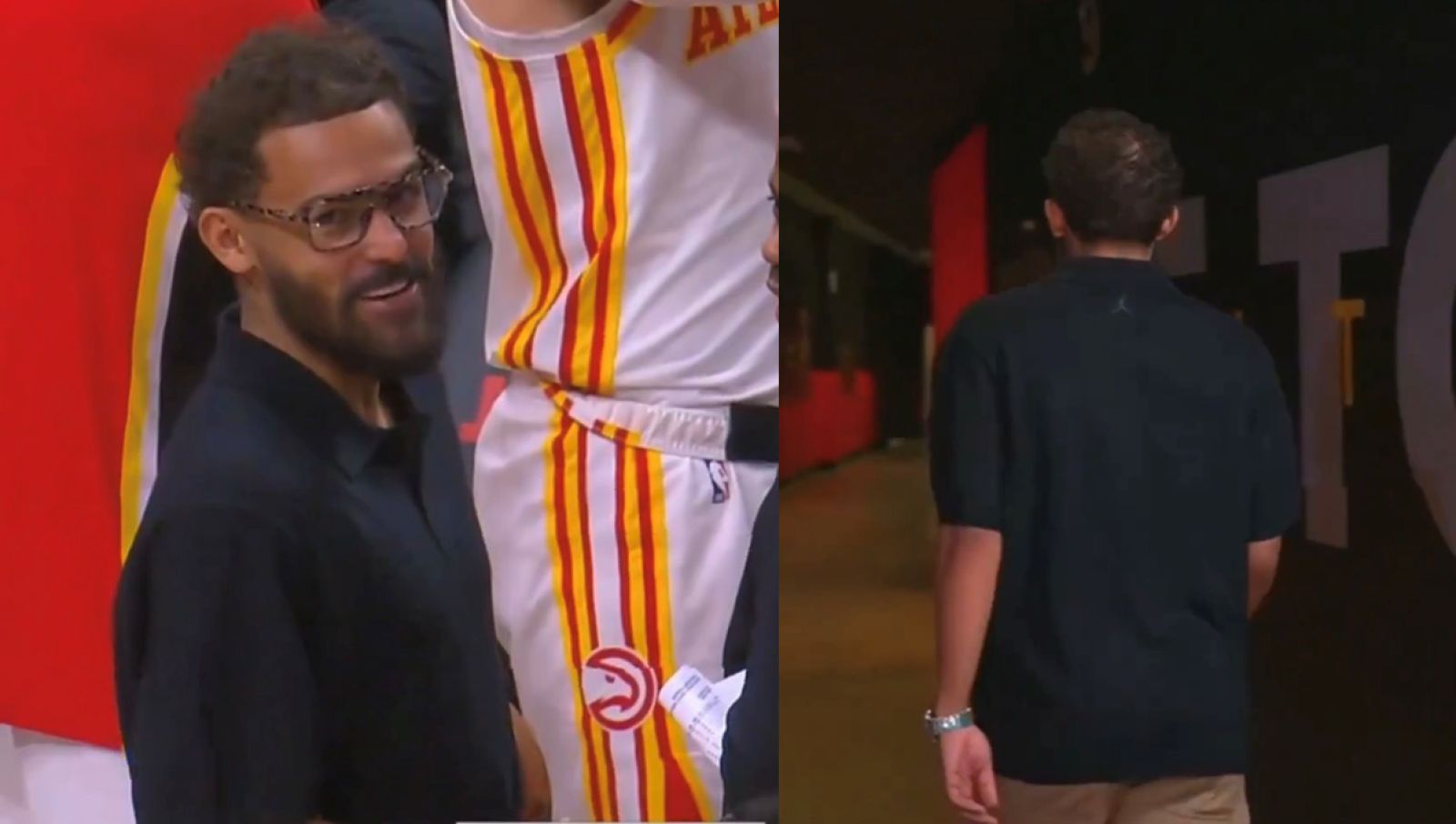 【影片】Trae Young於比賽中被交易至巫師！與隊友職員道別後離開比賽現場