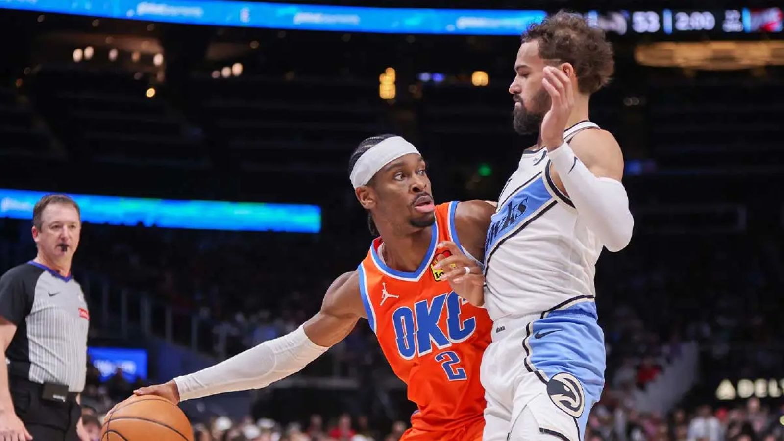 Trae Young稱讚SGA買犯能力：我發誓沒推他 但他像被鋼鐵人打到