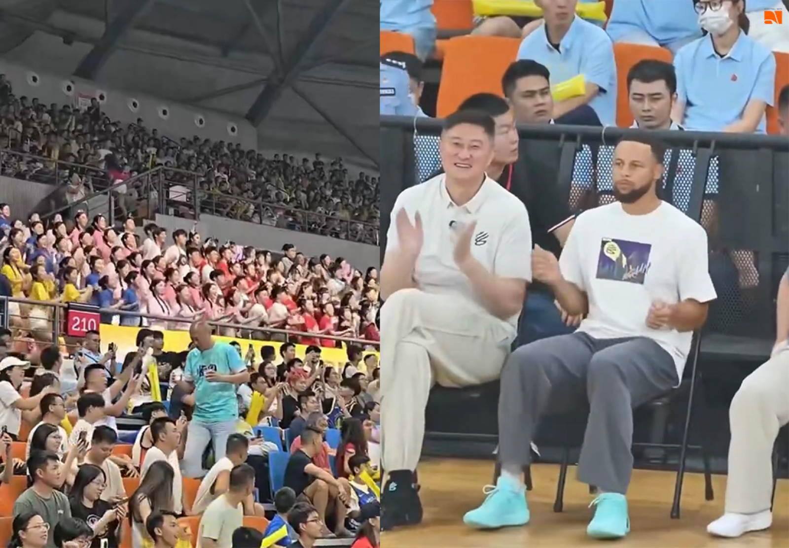 【影片】Stephen Curry親自來到「粵BA」現場！群眾高唱「Curry之歌」本人也隨之起舞