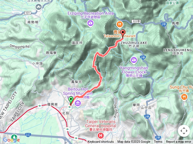 中正山步道從十八份登山口到青楓步道竹子湖